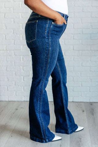 Mavis High Rise Side Seam Detail Flare Jeans Ave Shops