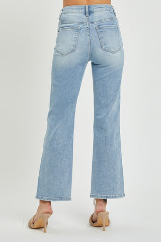 RISEN Full Size High Rise Straight Jeans Trendsi