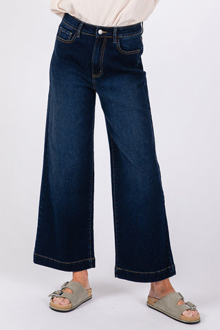 SAGE + FIG High Waist Wide Leg Jeans Trendsi