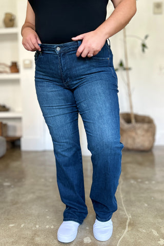 Judy Blue Full Size Tummy Control Straight Jeans Trendsi