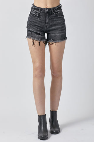 RISEN Raw Hem Denim Shorts with Pockets Trendsi