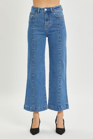 RISEN Full Size High Rise Wide Leg Jeans Trendsi