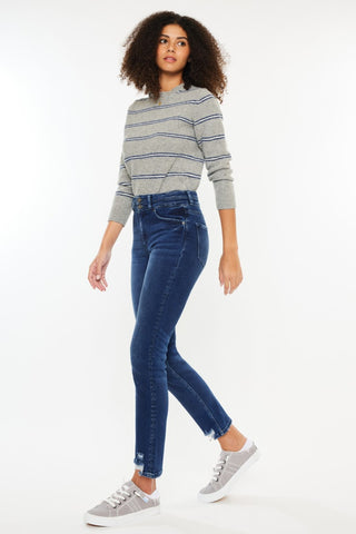 Kancan High Rise Slim Straight Jeans Trendsi