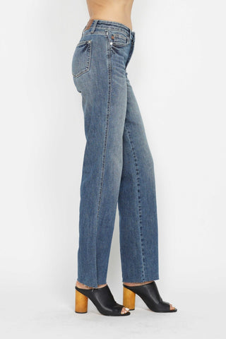 Judy Blue Full Size Tummy Control Straight Jeans Trendsi