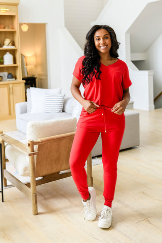 PREORDER: Krisie V-Neck Lounge Set in Six Colors - Fashion Are Us, LLC