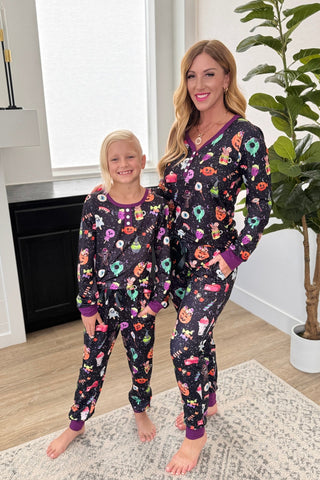 PREORDER: Matching Halloween Jogger Pajama Set in Four Prints - Fashion Are Us, LLC