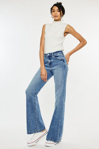 Kancan High Rise Wide Leg Jeans Trendsi