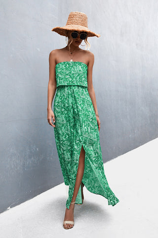 Strapless Split Maxi Dress Trendsi