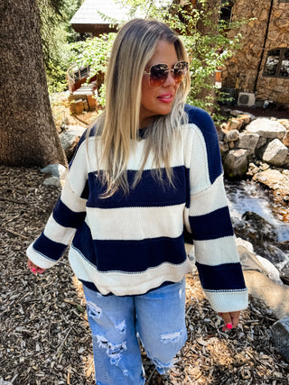 PREORDER: Kadie Stripe Knit Sweater in Four Colors Ave Shops