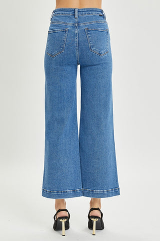 RISEN Full Size High Rise Wide Leg Jeans Trendsi