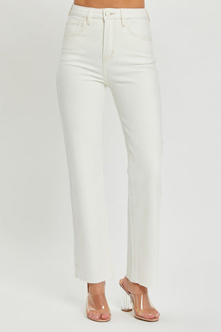 RISEN Full Size High Rise Tummy Control Straight Jeans Trendsi