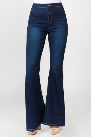 American Bazi Side Slit Flare Jeans Trendsi