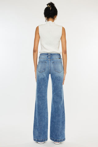 Kancan High Rise Wide Leg Jeans Trendsi