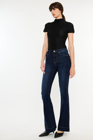 Kancan High Rise Slim Flare Jeans Trendsi