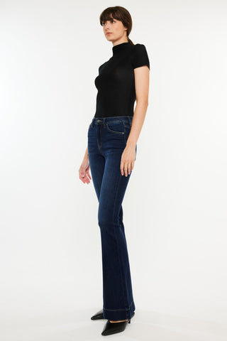 Kancan High Rise Slim Flare Jeans Trendsi