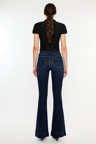 Kancan High Rise Slim Flare Jeans Trendsi