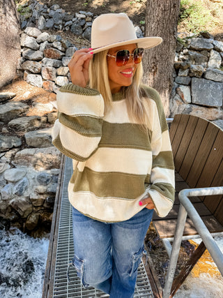 PREORDER: Kadie Stripe Knit Sweater in Four Colors Ave Shops