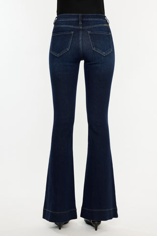 Kancan High Rise Slim Flare Jeans Trendsi