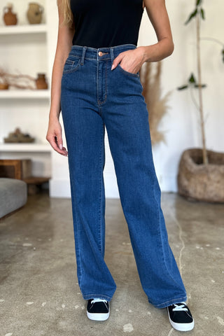 Judy Blue Full Size High Rise Straight Jeans Trendsi