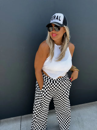 PREORDER: Bold Block Checker Pants Ave Shops