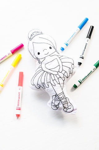 Ballerina Doodle Coloring Activity Doll - Fashion Are Us, LLC