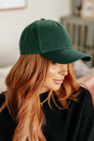 Basic Babe Ball Cap in Green - Fashion Are Us 