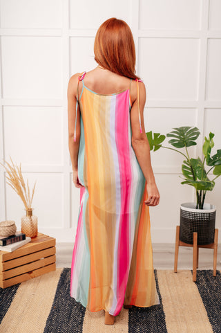 Beyond the Horizon Shoulder Tie Summer Dress - Fashion Are Us 