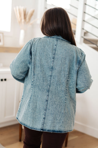 Business Brunch Denim Blazer - Fashion Are Us 