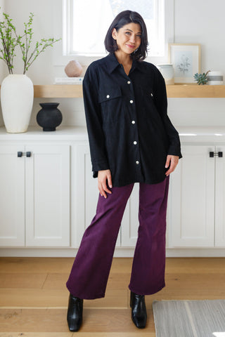 Petunia High Rise Wide Leg Jeans in Plum - Fashion Are Us 