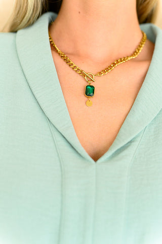 Emerald Chain Necklace - Fashion Are Us 