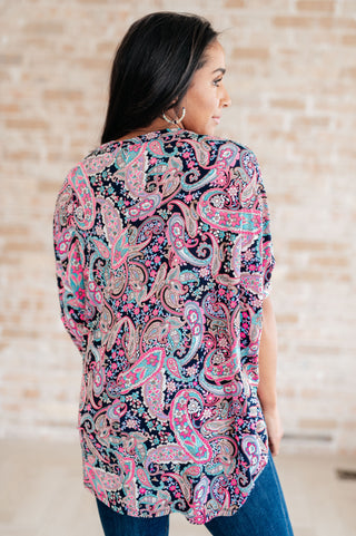 Essentially You Top in Pink Paisley - Fashion Are Us, LLC