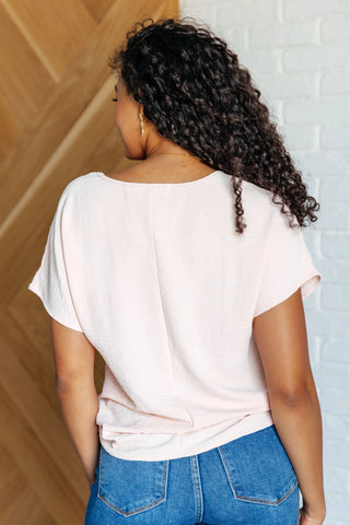 Frequently Asked Questions V-Neck Top in Blush Ave Shops