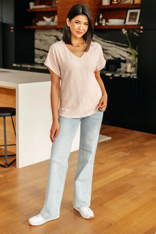 Frequently Asked Questions V-Neck Top in Blush Ave Shops