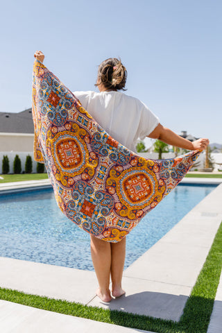 Luxury Beach Towel in Boho Medallions - Fashion Are Us 