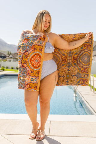 Luxury Beach Towel in Boho Medallions - Fashion Are Us 