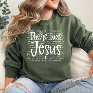 There Was Jesus Graphic Sweatshirt Ave Shops