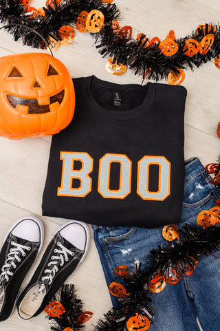 PREORDER: Glow in the Dark Boo Applique Sweatshirt Ave Shops