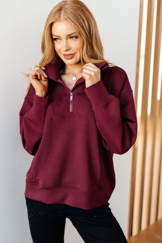 Handle That Half Zip Pullover - Fashion Are Us, LLC