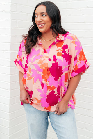 Hazy Cosmic Jive Relaxed Blouse - Fashion Are Us 