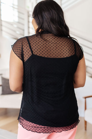 Here And Now Mock Neck Top In Black - Fashion Are Us 