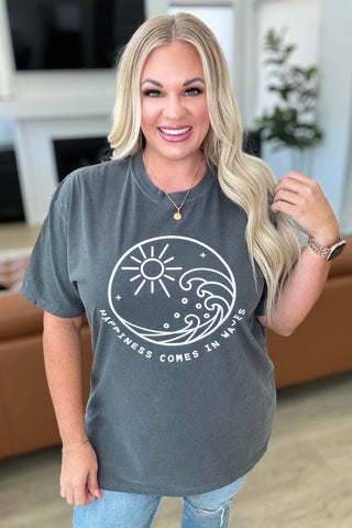 Happiness Comes in Waves Tee - Fashion Are Us 