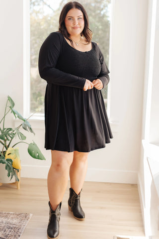 In the Thick of It Long Sleeve Skort Dress Ave Shops