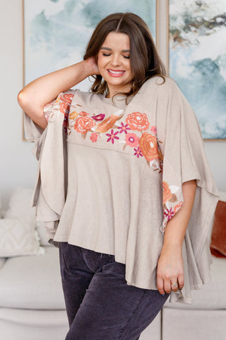 Isabel Embroidered Tunic in Mocha Ave Shops