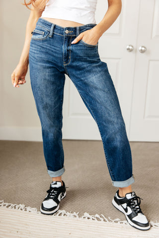 London Midrise Cuffed Boyfriend Jeans - Fashion Are Us 