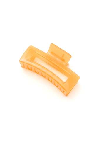 Jelly Rectangle Claw Clip in Sherbet - Fashion Are Us 