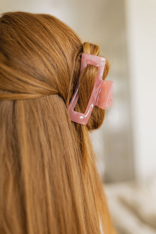 Jelly Rectangle Claw Clip in Watermelon - Fashion Are Us 