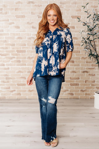 Just Coasting Floral Blouse - Fashion Are Us 