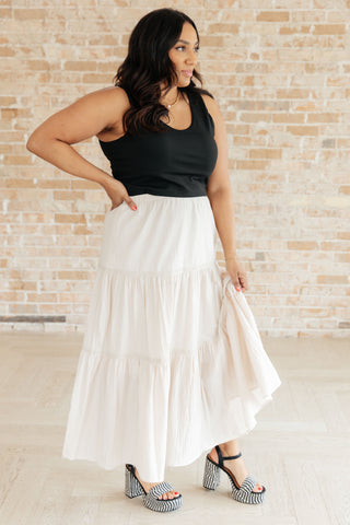 Let It Begin Tiered Maxi Skirt - Fashion Are Us 