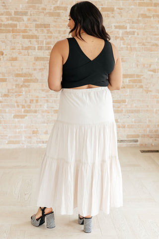 Let It Begin Tiered Maxi Skirt - Fashion Are Us 