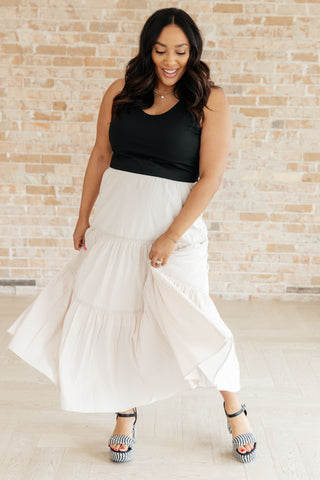 Let It Begin Tiered Maxi Skirt - Fashion Are Us 